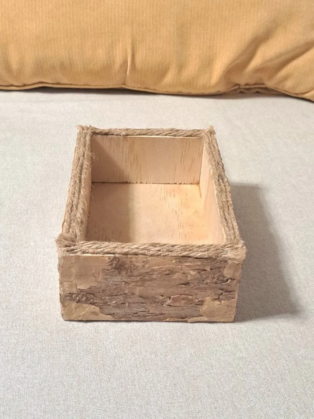 Small Rustic Handmade Open Top Wooden Box